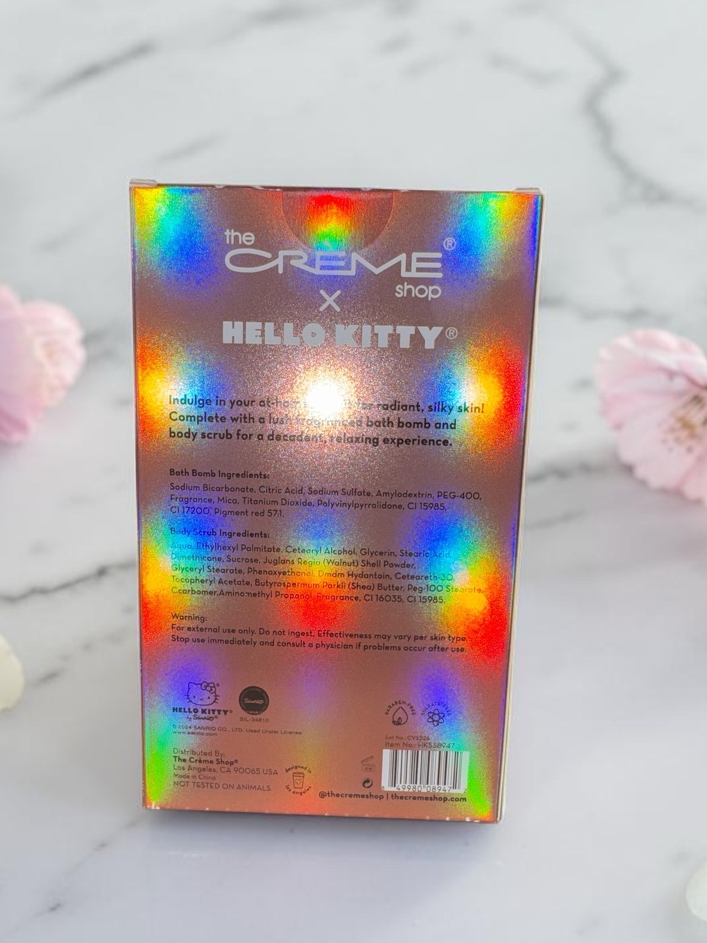 The Crème Shop Bundle Spa Headband, Silky Skin Bath Set & lip/cheek NIB - Picture 3 of 6